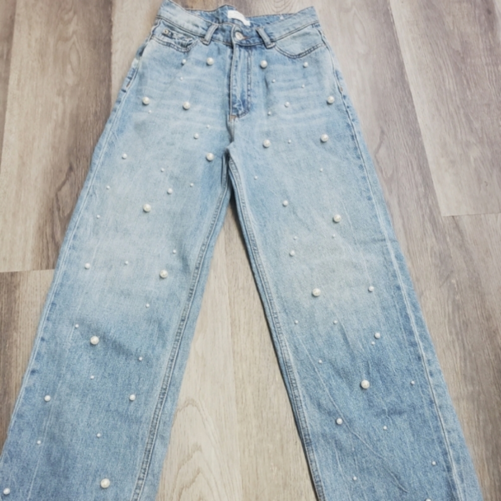 Zara Premium Denim Collection - Pearl Faded Jeans Size 2
